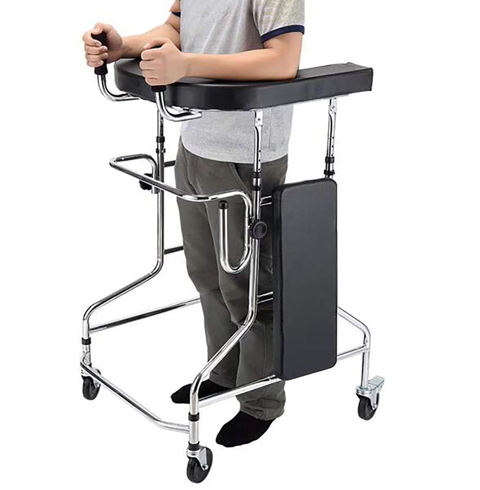 Amazon.co.jp: 介護 歩行器 リハビリ 高さ調整 ブレーキ付き