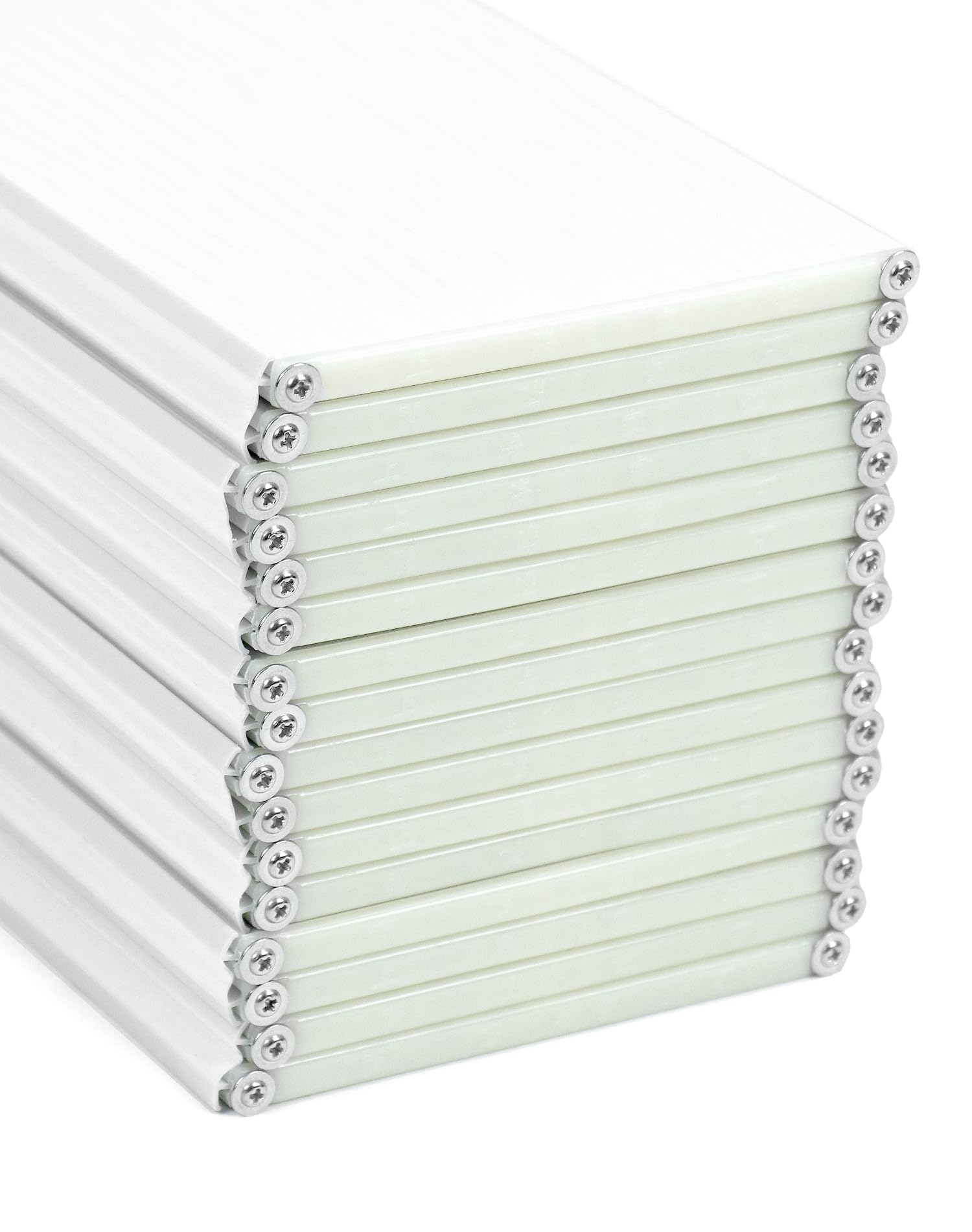 QWORK® Estante de Baño Plegable, Tabla de Baño de PVC para Baño y SPA - 170 x 75 cm x 0,7 cm - Blanco