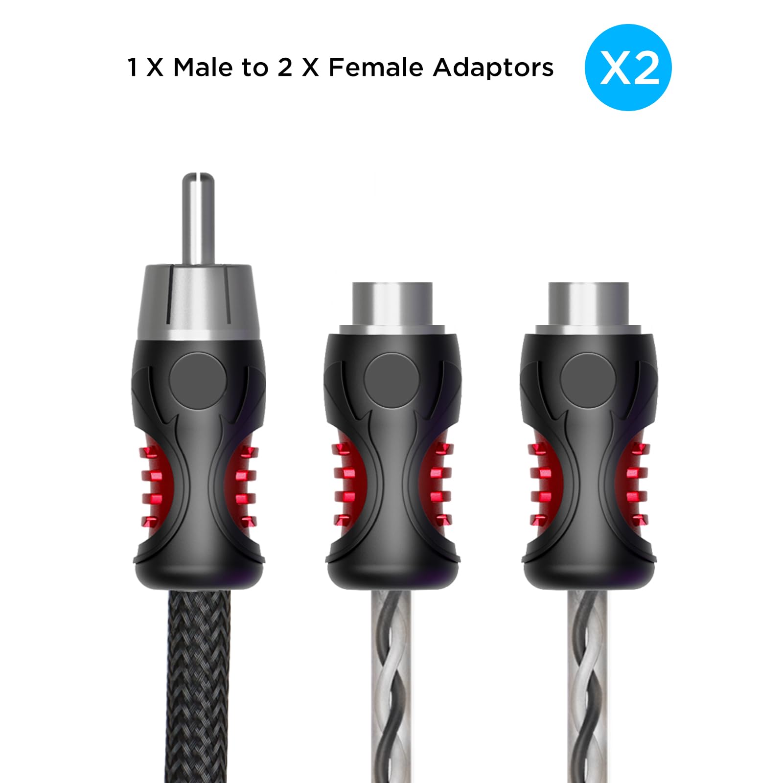 Amazon.com: Recoil PCI1M Pair Premium RCA Audio Y-Adaptor Cables