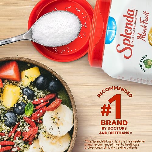 Image of SPLENDA Monk Fruit Zero Calorie Plant Based Granulated Sweetener Jar, 9.8 oz (Pack of 2)