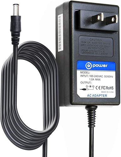 Miniatura 1 de T-Power - Cargador para Weslo Fitness Quest Eclipse HR4100 4100HRA 4100 HR, un cargador elíptico de cable de alimentación para bicicleta