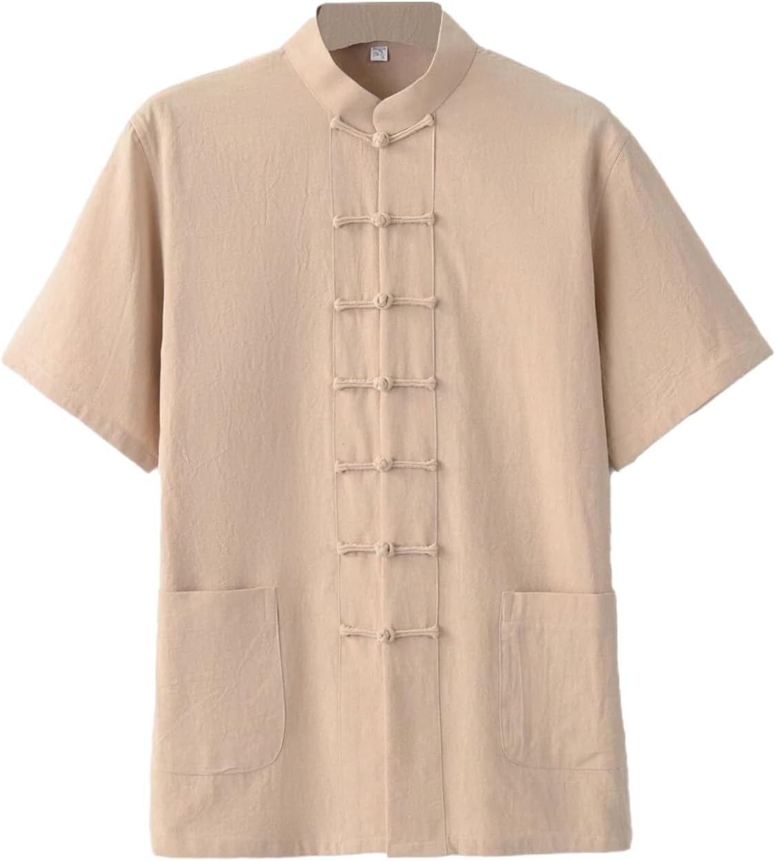 Chinese Style Traditional Clothes Short Sleeve Tai Chi Cotton Shirt Tang Suit for Men Male top