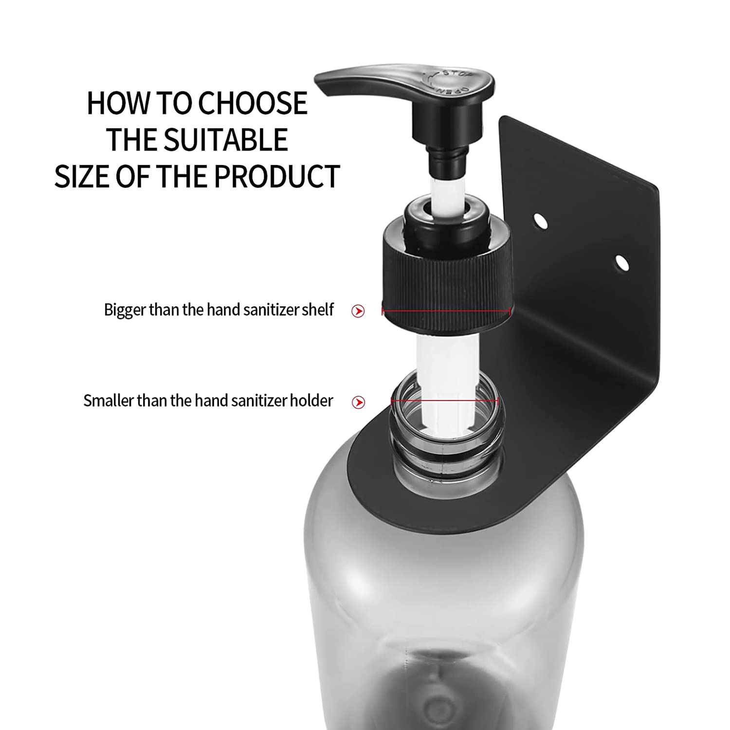 Graootoly 2 Pcs Soap Bottle Dispenser Holders, Wall Mounted Soap 
