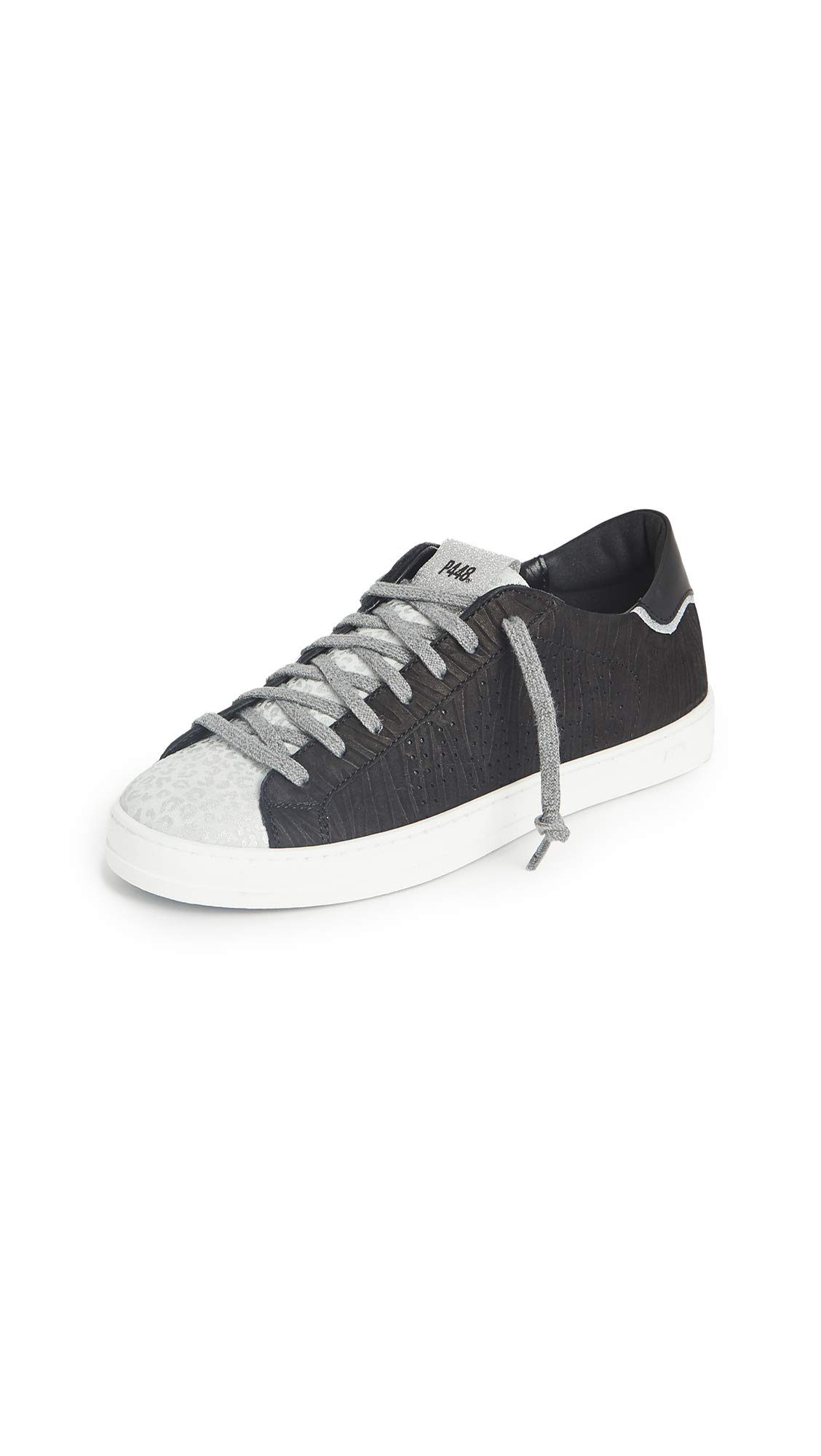 P448 Women's John Pink Python-Printed Leather Low-Top Italian Sneaker