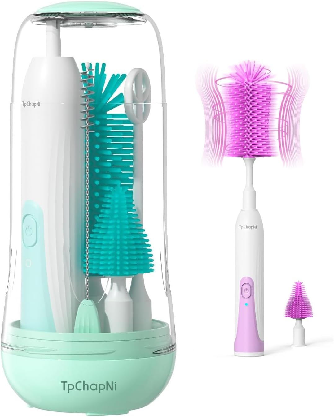 TpChapNi Electric Travel Baby Bottle Brush Set, Electric