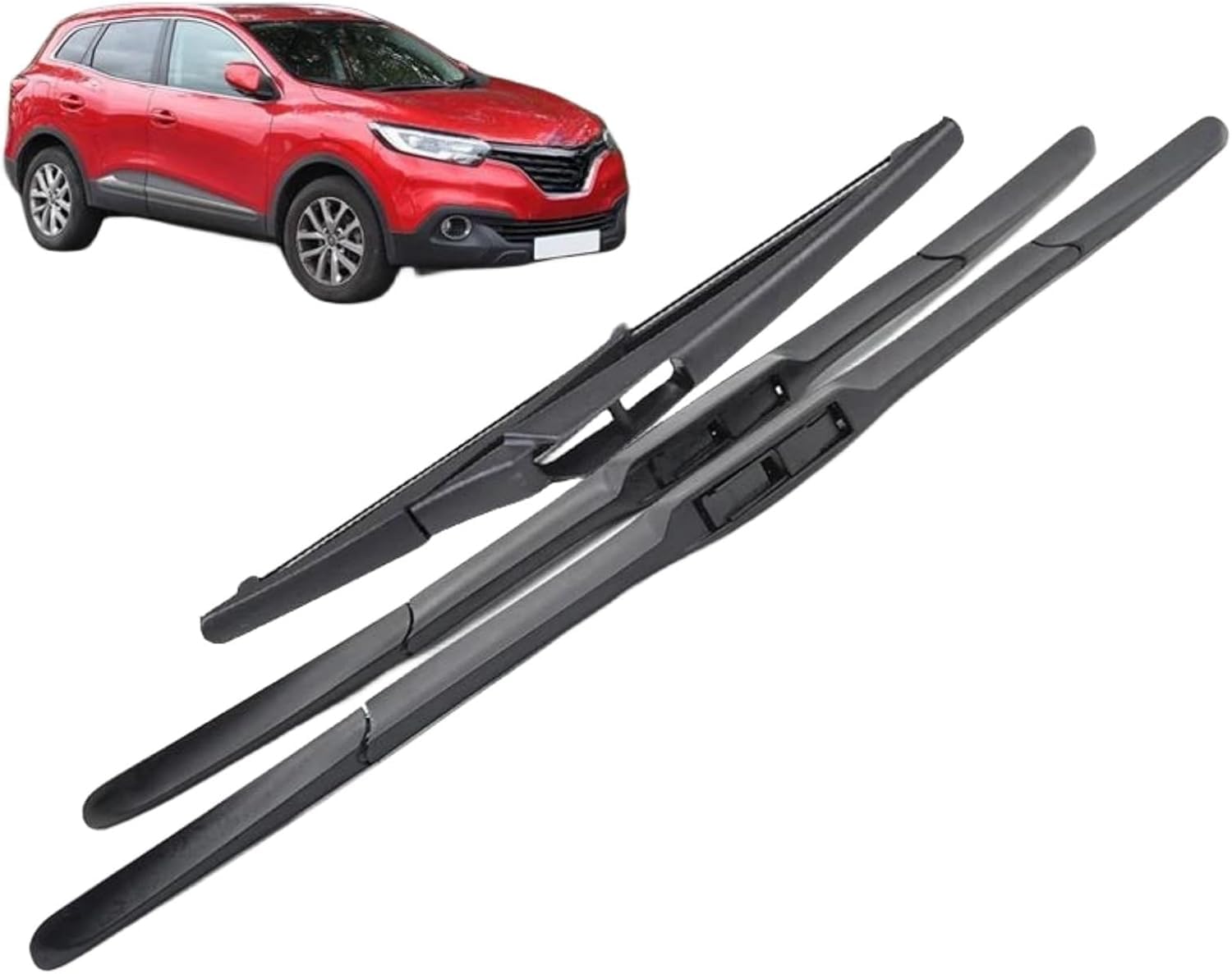 RESKIU Car Front Windshield Wiper Blade Set Replacement for Renault Kadjar 2015-2023, All Season Windscreen Wipers Quiet Easy Installation