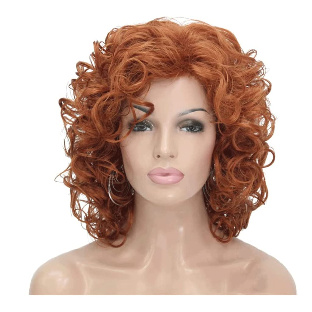 parrucca realistica Parrucca Riccia Corta Da Donna Classica Parrucca Bob Parrucca Riccia Voluminosa Naturale Parrucca Carina Alla Moda Per La Festa Di Tutti I Giorni 12 Pollici/30 Cm eleganza naturale