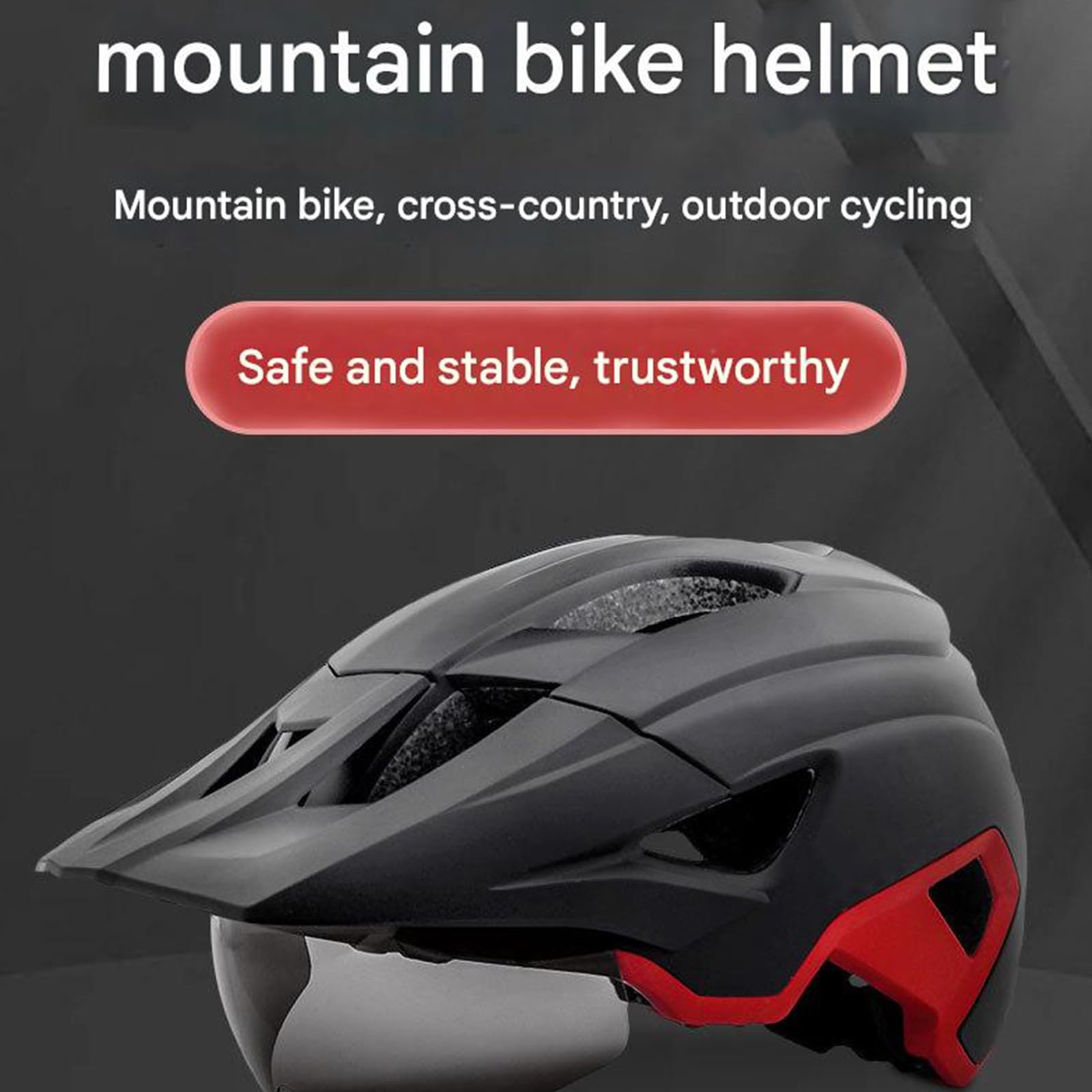 Bicicletta staccabile con luce LED caricata tramite USB, leggera per giri notturni, casco da ciclismo ricaricabile tramite USB