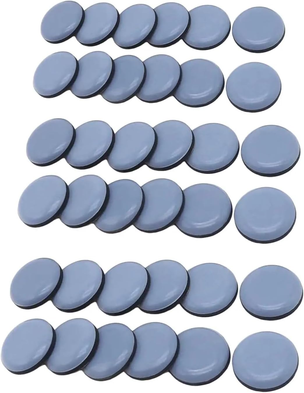 36 Pcs Chair Leg Movers Sliders Heavy Duty Furniture Glides Coaster Carpeted Pads for Table Carpet Desk for Hardwood Floors(22mm)