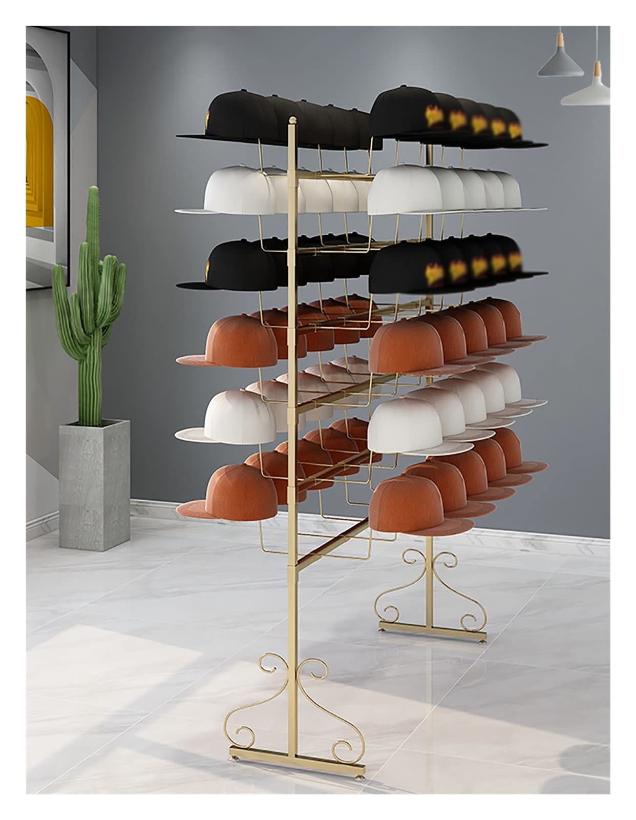 Perchero para Sombreros, Perchero Independiente para Sombreros de béisbol, Gorras de Vaquero y Pelucas, Organizador de Almacenamiento de Sombreros contemporáneo de Gran Capacidad, Soporte de