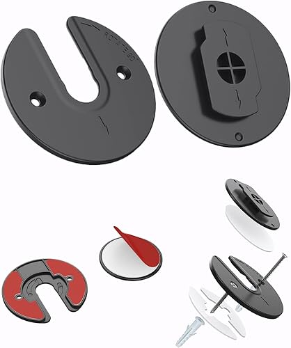 Miniatura 3 de NOTMBESTM Soporte de pared universal para tableta, ajustable, giratorio de 90 grados, apto para iPadKindlee-Reader y más (paquete de 2) (negro)