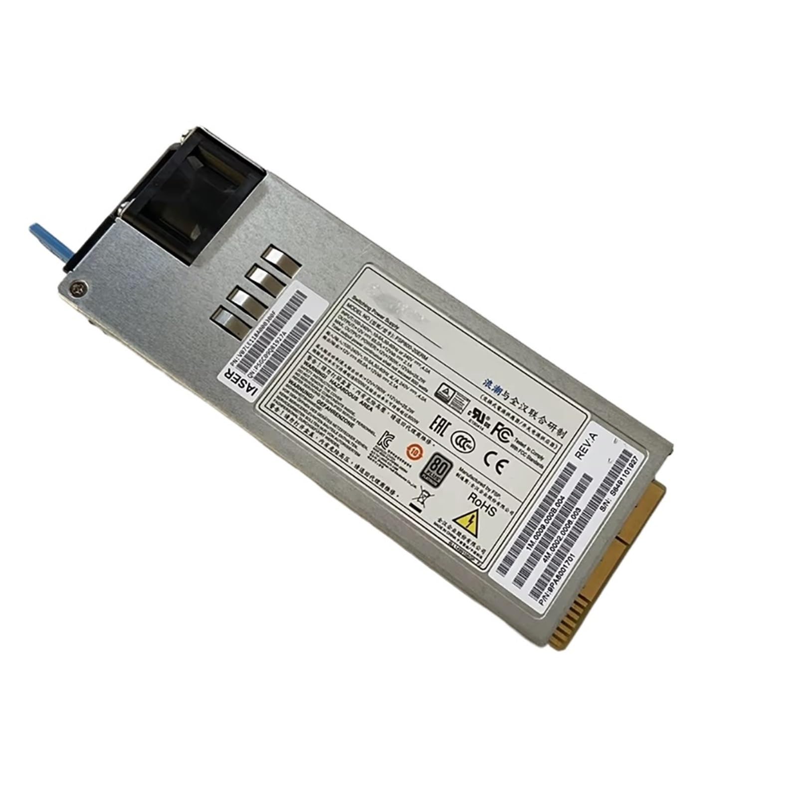 Alimentation FSP800-20ERM avec rail unique 12V de 65A pour haute stabilité