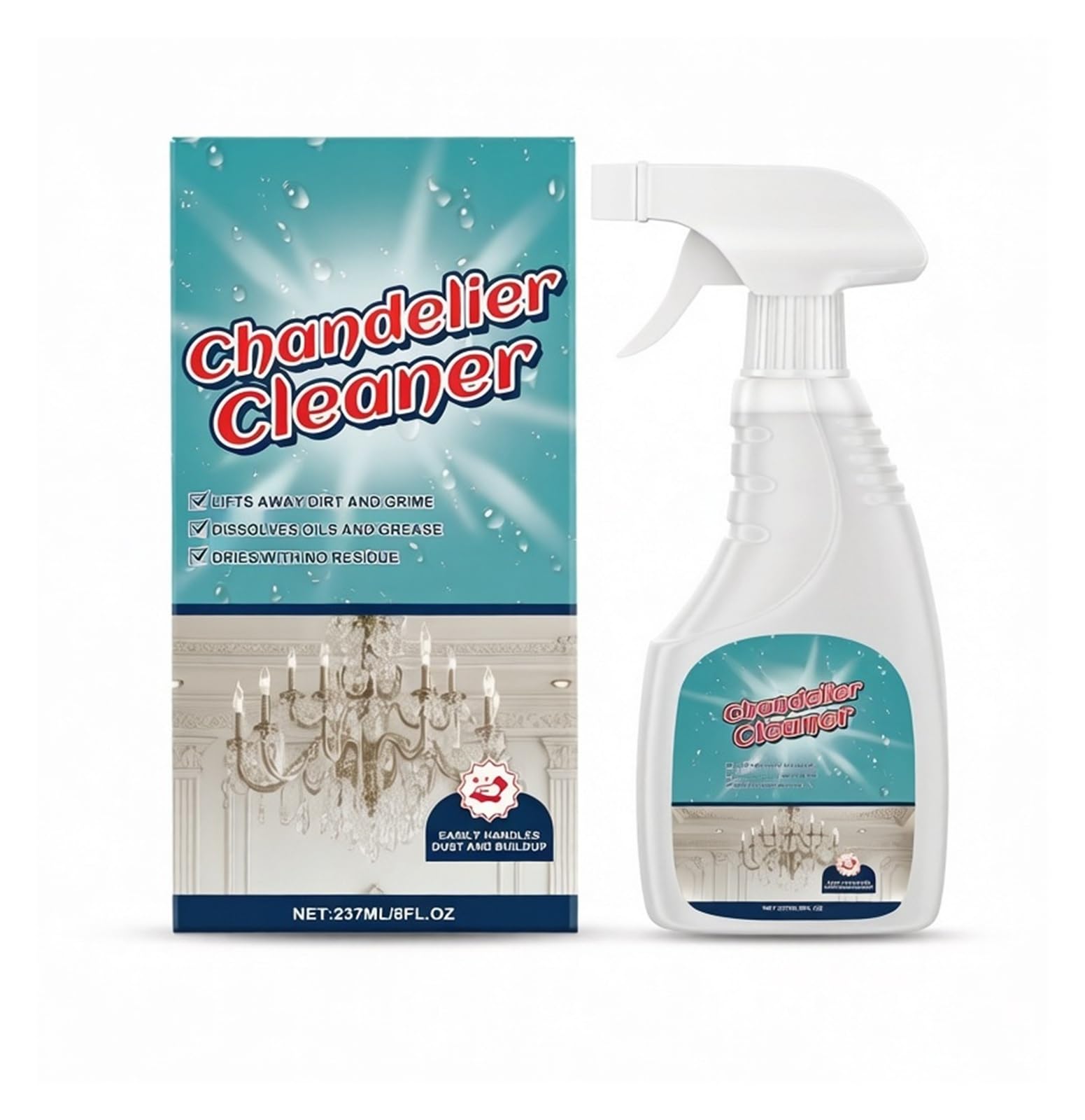 Limpiador De Araña 237 Ml | For eliminar el polvo de vidrio y cortinas de cristal.(3pcs)
