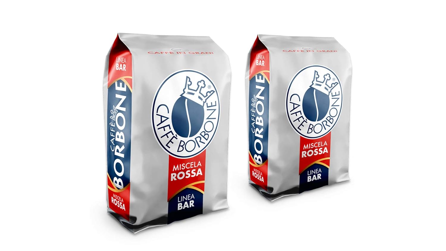 Caffe Borbone Red Blend Whole Bean Coffee, Dark Roast (2 x 2.2 lb)