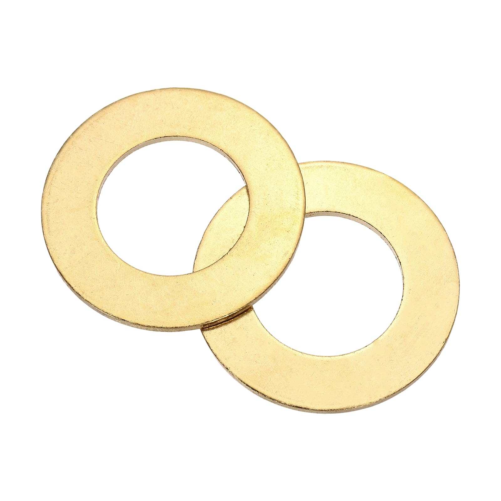 PATIKIL M33 Flat Washers, 2PCS 59mm OD 2.5mm Thick Brass Ring Thin Flat Spacers Metal Sealing Gasket Ring for Screw Bolt Faucets Hose