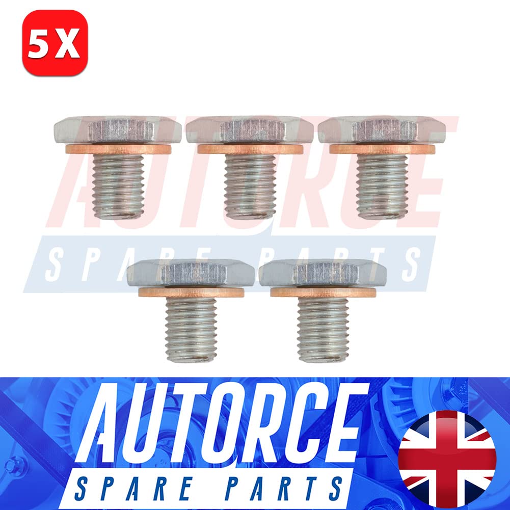 Tapón De Drenaje De Aceite Con Anillo De Sellado AUTORCE – Compatible Con Ford B-Max, C-Max, Ecosport, Fiesta, Focus – Números OEM: 1 146 063, 1 451 673, 1 715 336