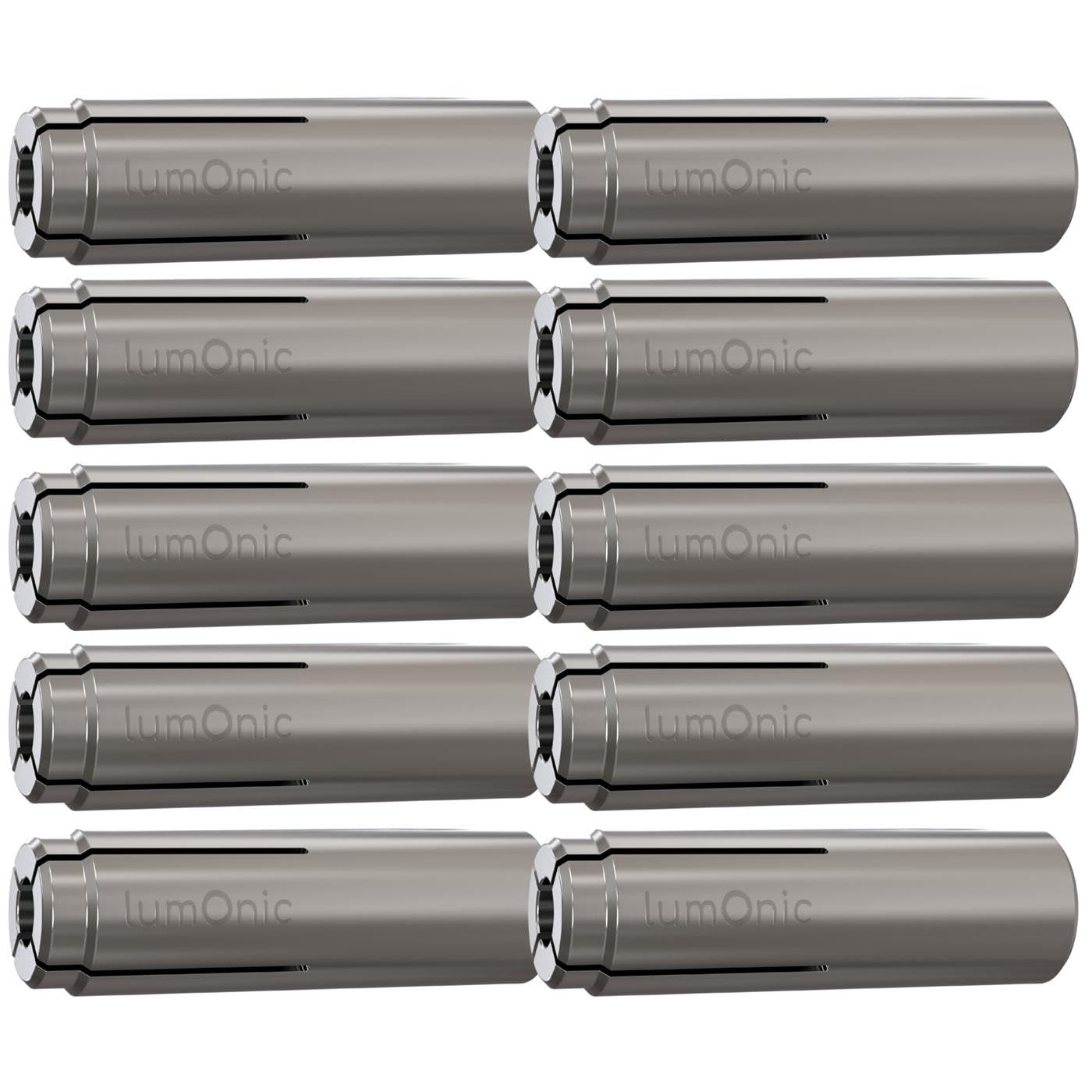 Lumonic 10x bullone di ancoraggio M12 x 50 zincato I Da utilizzare come ancoraggio metallico, ancoraggio a bullone, fulmine I Per vari tipi di fissaggi passanti