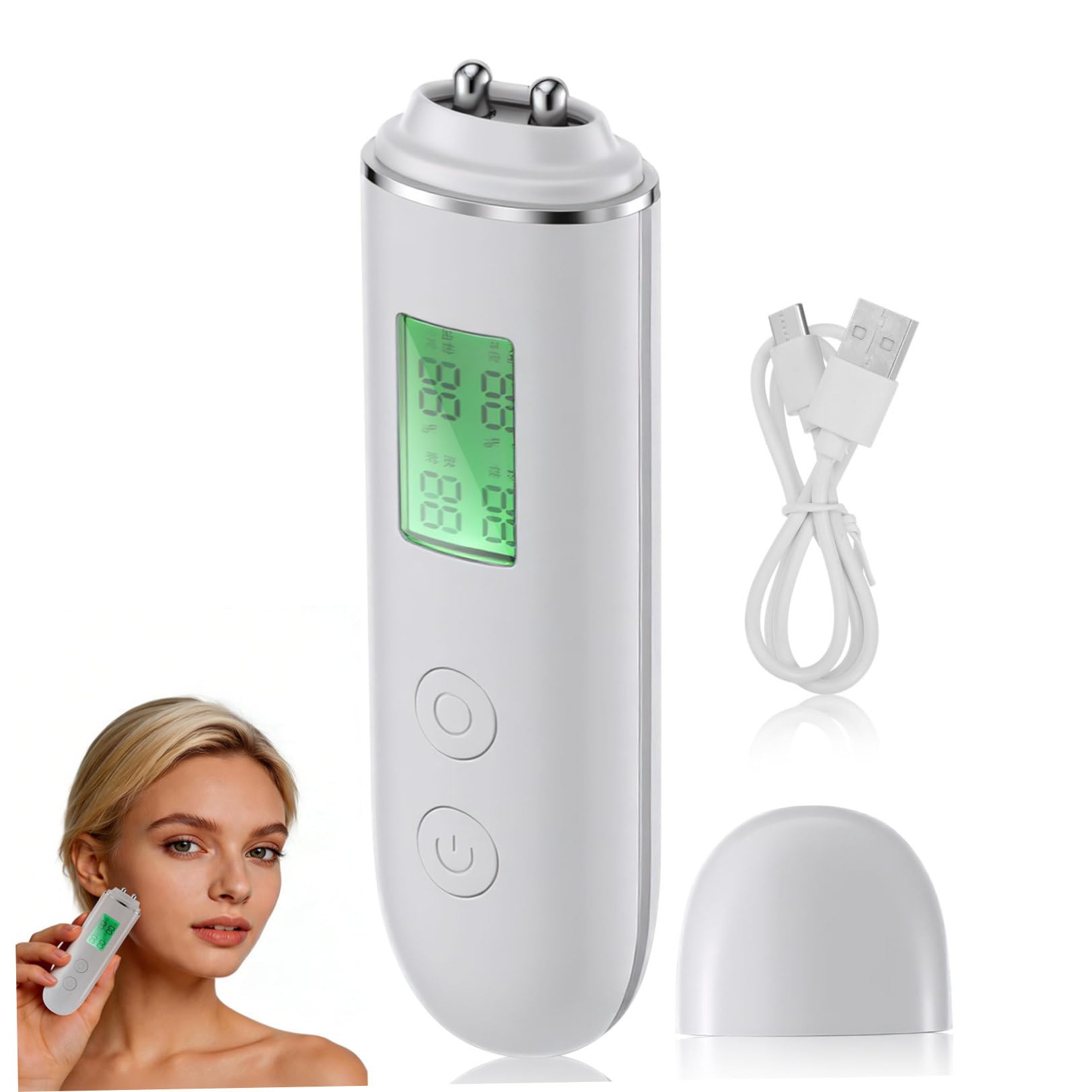 Tester Cutaneo per Idratazione Pelle, Analizzatore Viso Bianco