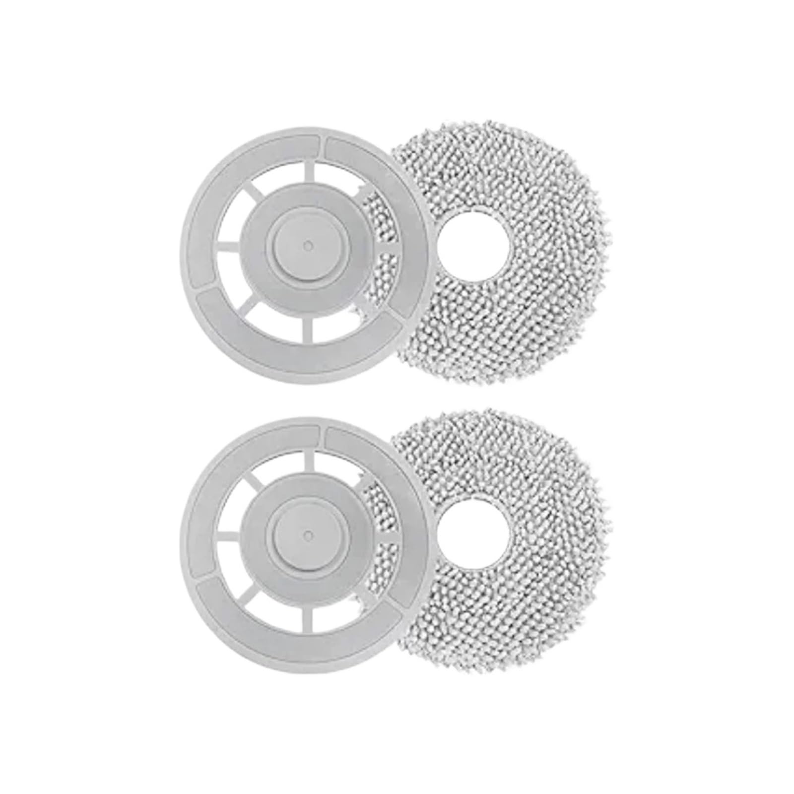 FCOIN Robot Vacuum Cleaner Mop Pad Holder Cloth,Compatible For Roborock,Q Revo Accessory Spare Mount Tray(2Holder+2Mop)