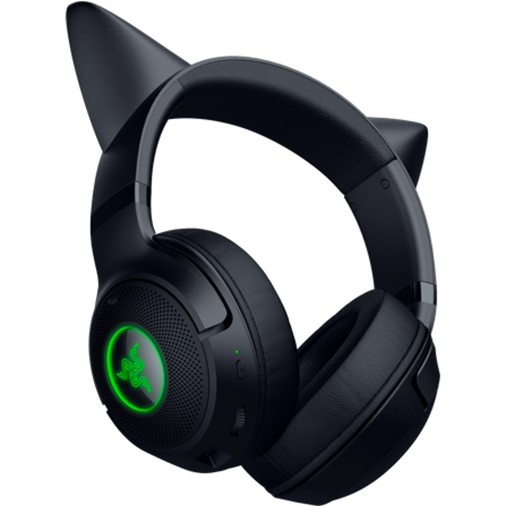 Razer Kraken Kitty V2 BT Wireless RGB Headset: Chroma RGB Kitty Ears & Earcups - Bluetooth 5.2-40 mm Drivers - Noise-Cancelling Mics - Lightweight - 40 Hr Battery w/Type C Charging -: Black