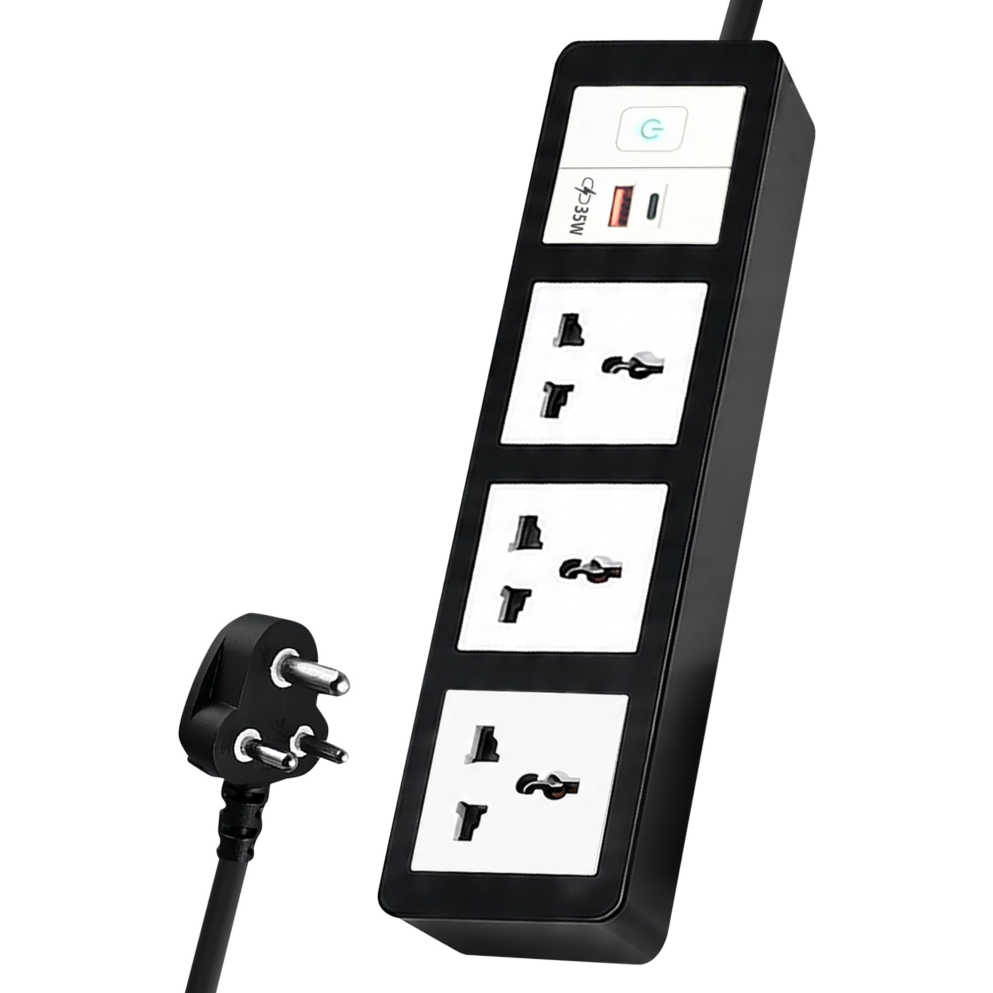 MX 35W Power Strip with USB, 6-in-1 Multiport Charging Station with 2 Type-C PD Fast Charging Ports, 3 Universal 6/13A Sockets, 4000W Extension Board with Switch,1.5m Cable for Laptop, iPhone,Android-image-21