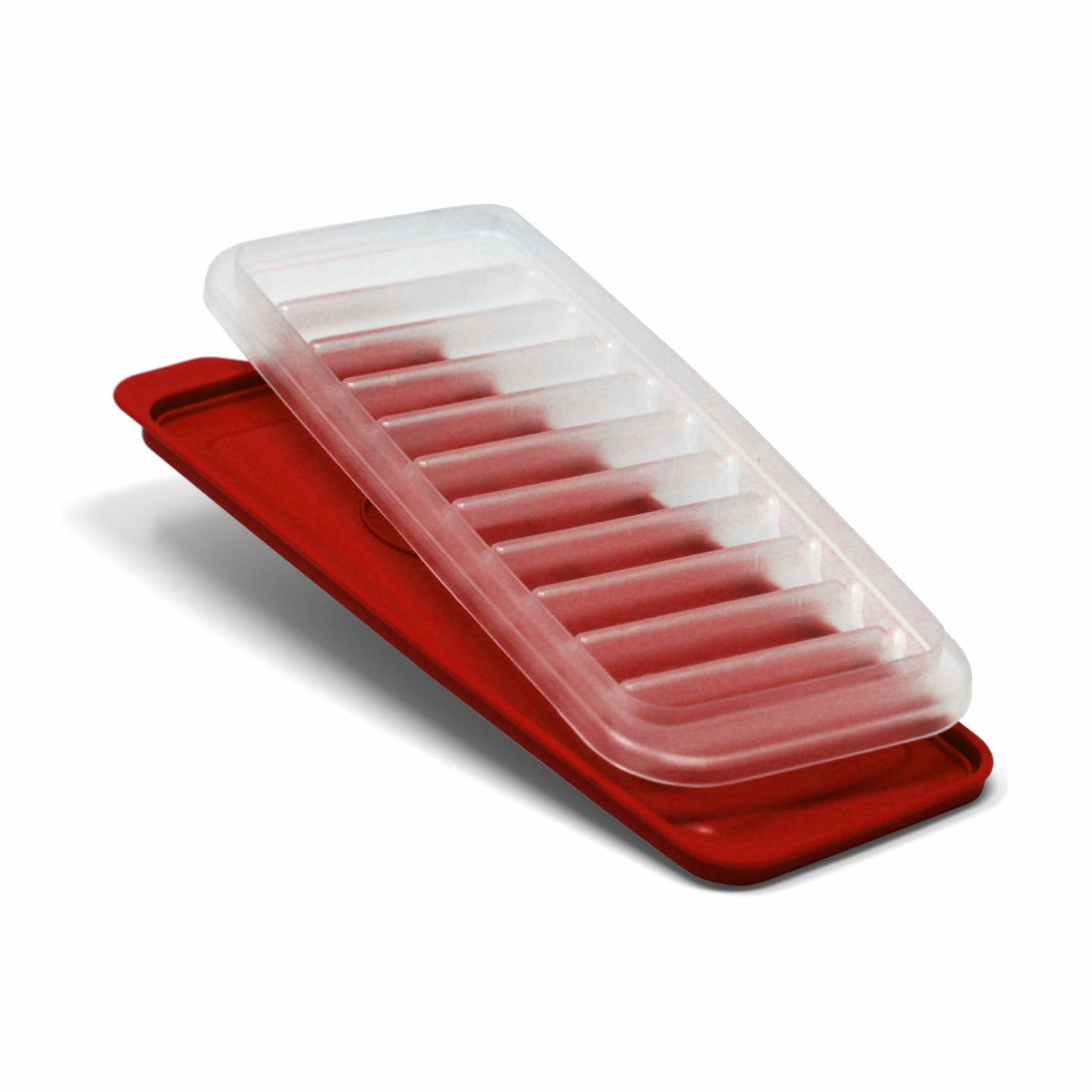 SignoraWare Narrow Stick BPA Free Plastic Twist Easy Ice Tray | Flexible Material | Easy to Release | Dishwasher Safe |Suitable Ice Stick Shape That Will fit into The Water Bottle (11 Cubes | Red)
