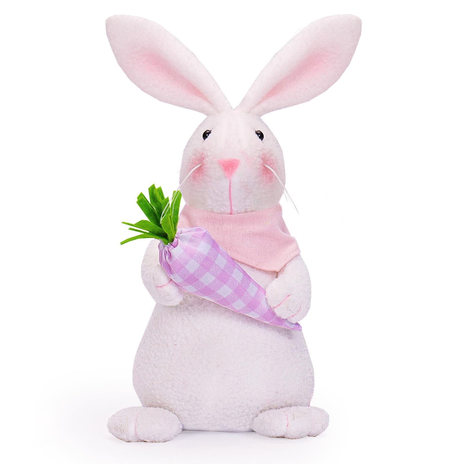 Tsophreniq EasterBunny Holding Carrot/Eggs Stuffed Doll Ornaments for Easter Festival Party Tabletop Decoration Props Easter