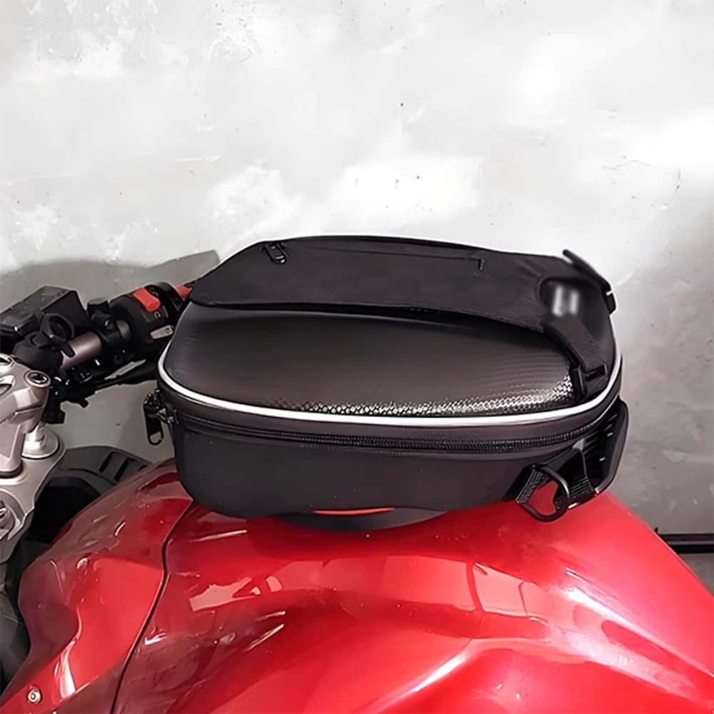 QWDRHen FOR FJR1300 XJR1200 XJR1300 fjr1300 xjr1200 xjr1300 accessories tank bag motorcycle lockable storage bag waterproof reflective luggage navigation bag detachable mobile phone bag (B)