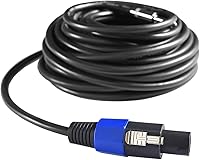 Vista 5 de 2 cables de altavoz profesional de 50 pies a 1/4, par de altavoces de calibre 12 de 50 pies a 1/4 macho TRS de 1/4 pulgadas, conexión