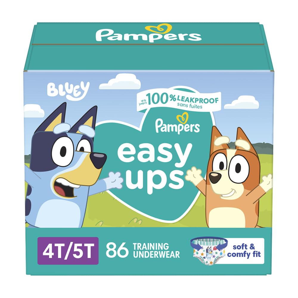 Pampers Potty Training Underwear for Toddlers, Easy Ups Diapers, Training Pants for Boys and Girls, Size 6 (4T-5T), 86 Count, Giant Pack