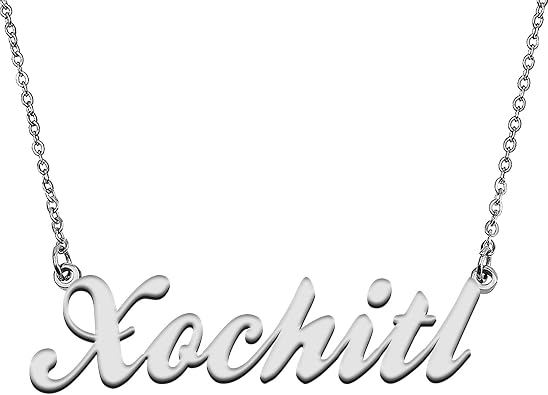 Customized Name Necklace for Women Silver Pendant