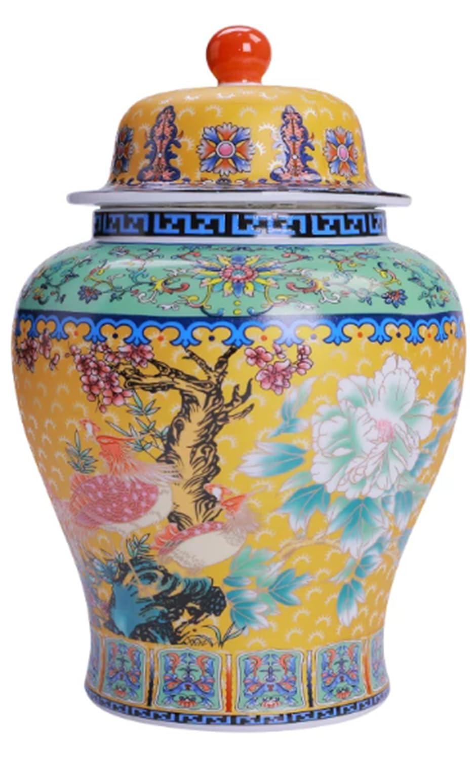 Kolorowe słoiki na imbir z pokrywkami, ceramiczny pojemnik na herbatę
