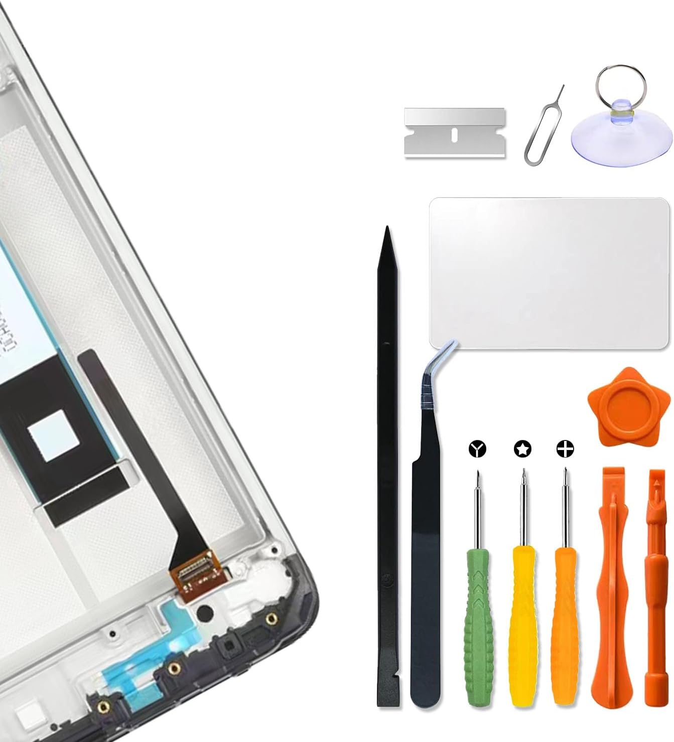 Replacement for Xiaomi Redmi 9T | Note 9 4G | Poco M3 LCD Screen with Frame for J19S M2010J19SG M2010J19SY M2010J19SC M2010J19CG LCD Touch Screen Display Panel Digitizer Assembly with Repair kit