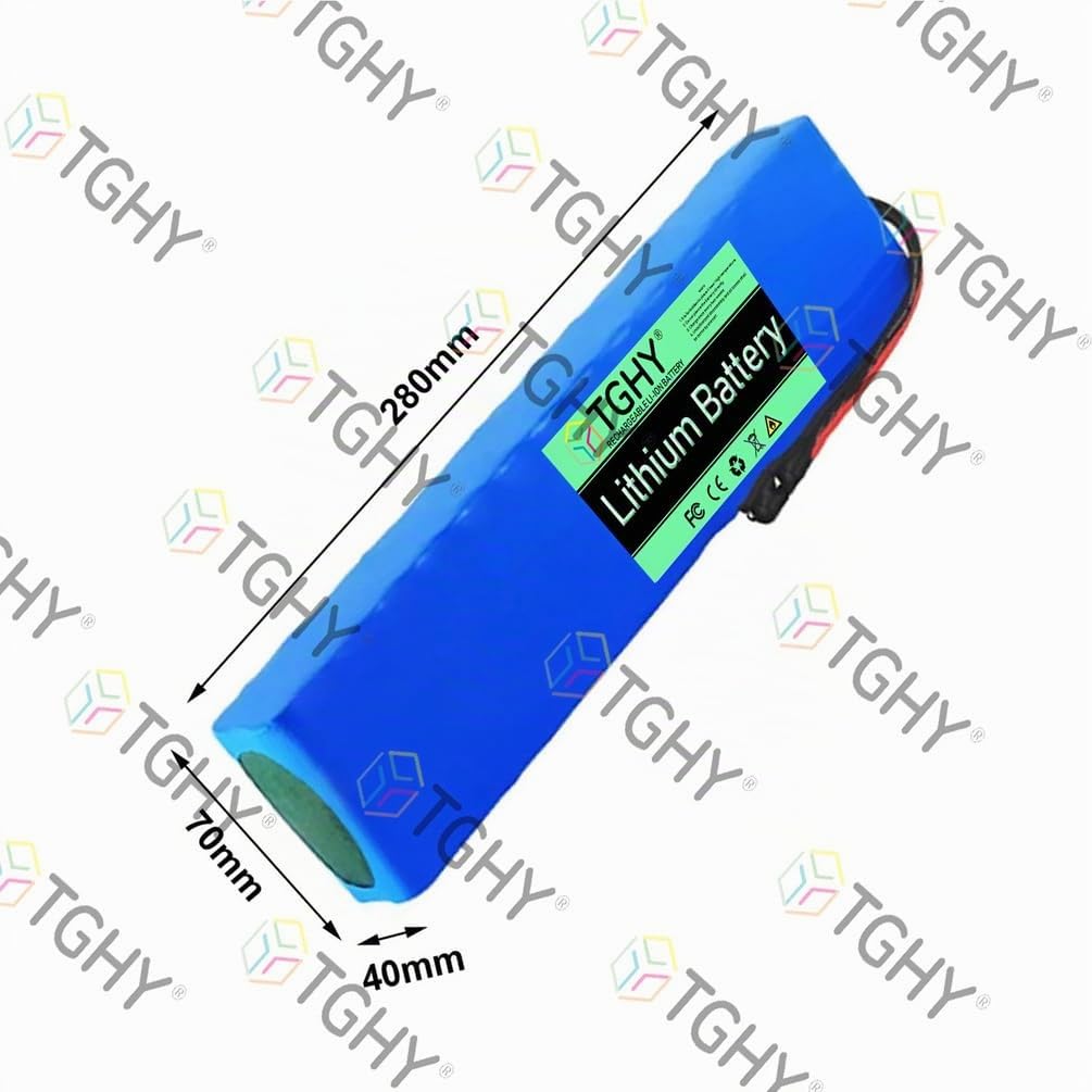 TGHY Batteria al Litio da 36V 10.5Ah per Monopattino Elettrico, configurazione 10S3P, Batteria da 36 Volt con Caricabatterie Inclusa, per Motori di Skateboard da 0-350W.,Xt60+jst 2