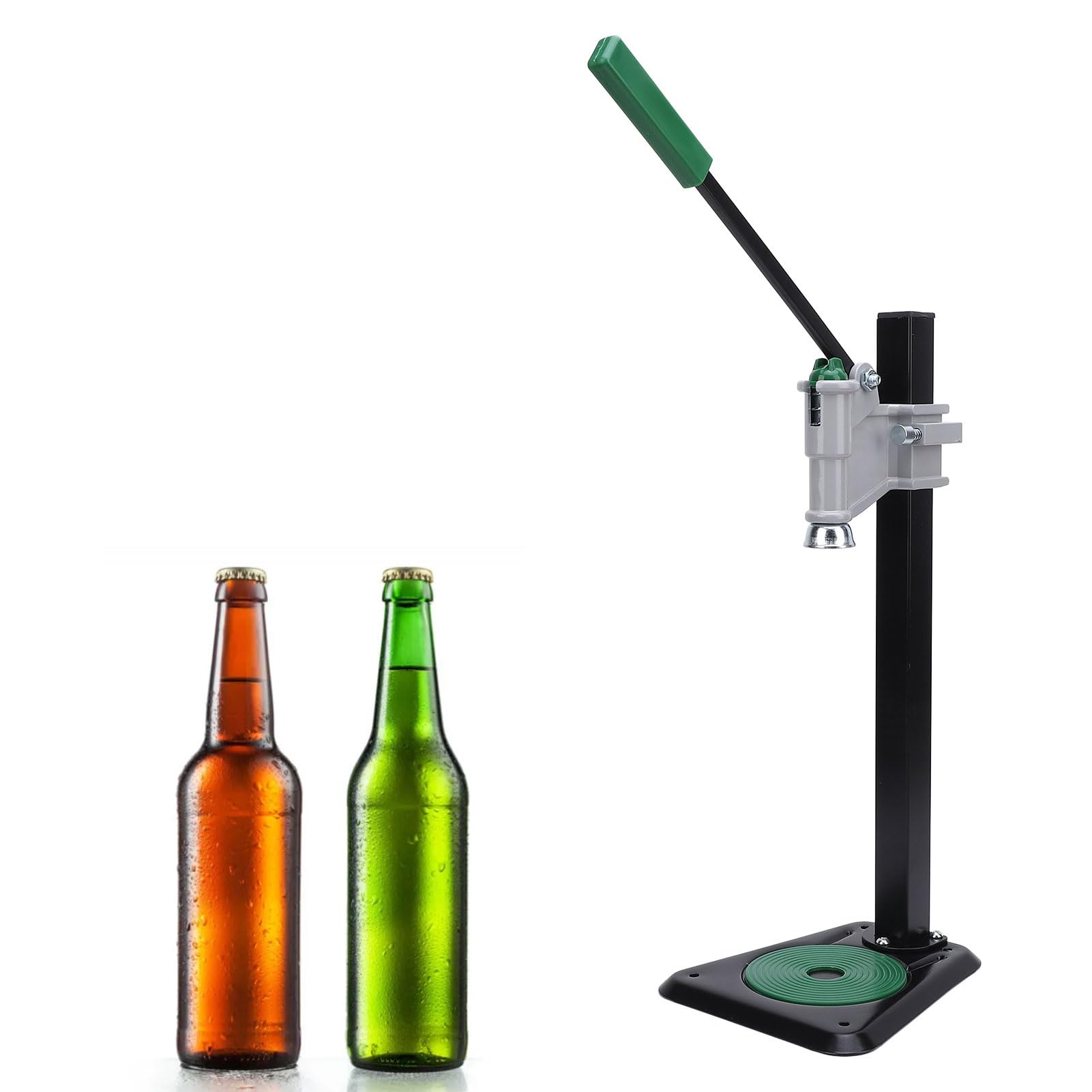 Machine Manuelle à Boucher les Bouteilles de Vin, Outil de Pressage des Bouchons de Bouteille avec Poignée Ergonomique, Machine à Sceller les Bouchons à Main à Levier Confortable