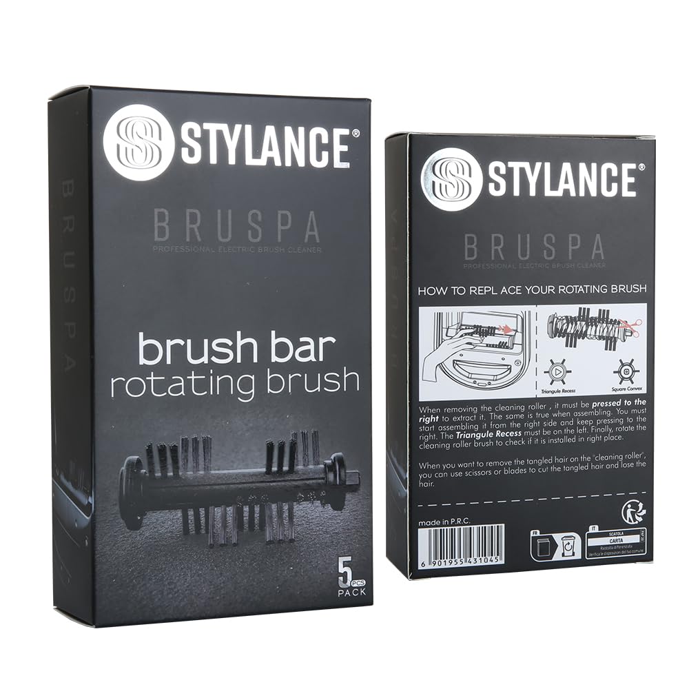 Spazzola per capelli automatica per salone di pulizia, spazzola per capelli e spazzola girevole, spazzola rotonda per capelli elettrica portatile professionale pulisce le spazzole
