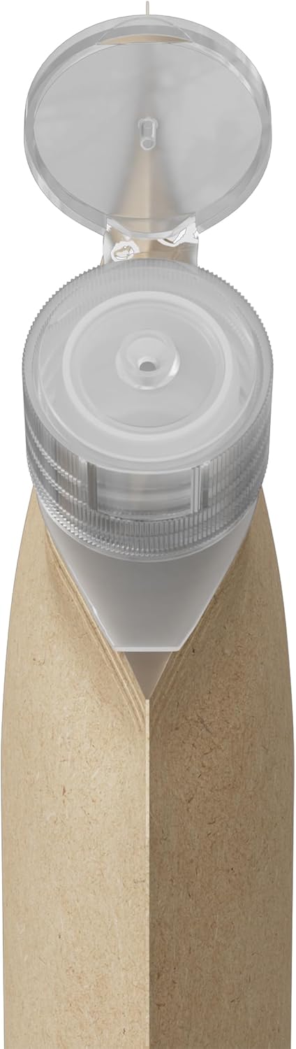 QQ Studio 50 Pcs Kraft Spout Empty Refill Pouch for Shampoo, Conditioner, Lotion, Body Wash, Leak Proof Squeeze Packaging Pouches (16.91 oz)