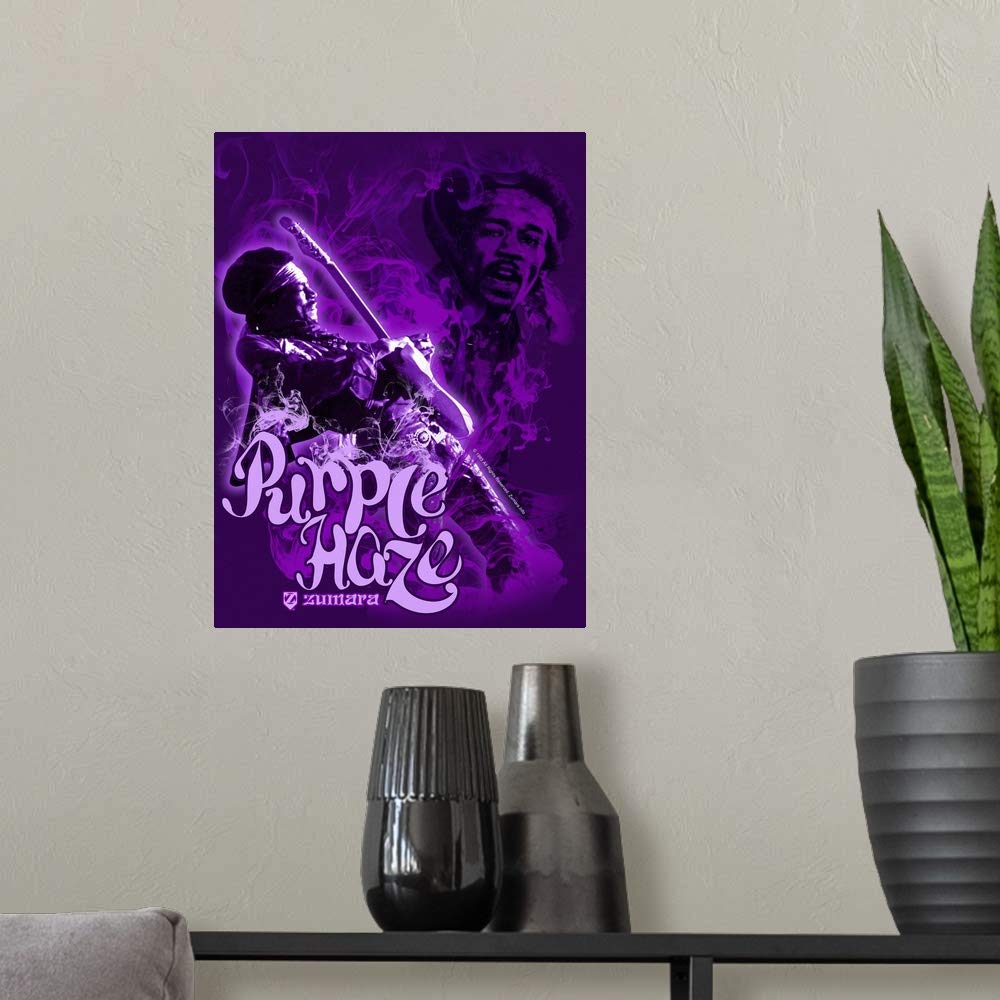 Amazon.com: GREATBIGCANVAS Jimi Hendrix Purple Haze 4 Unframed