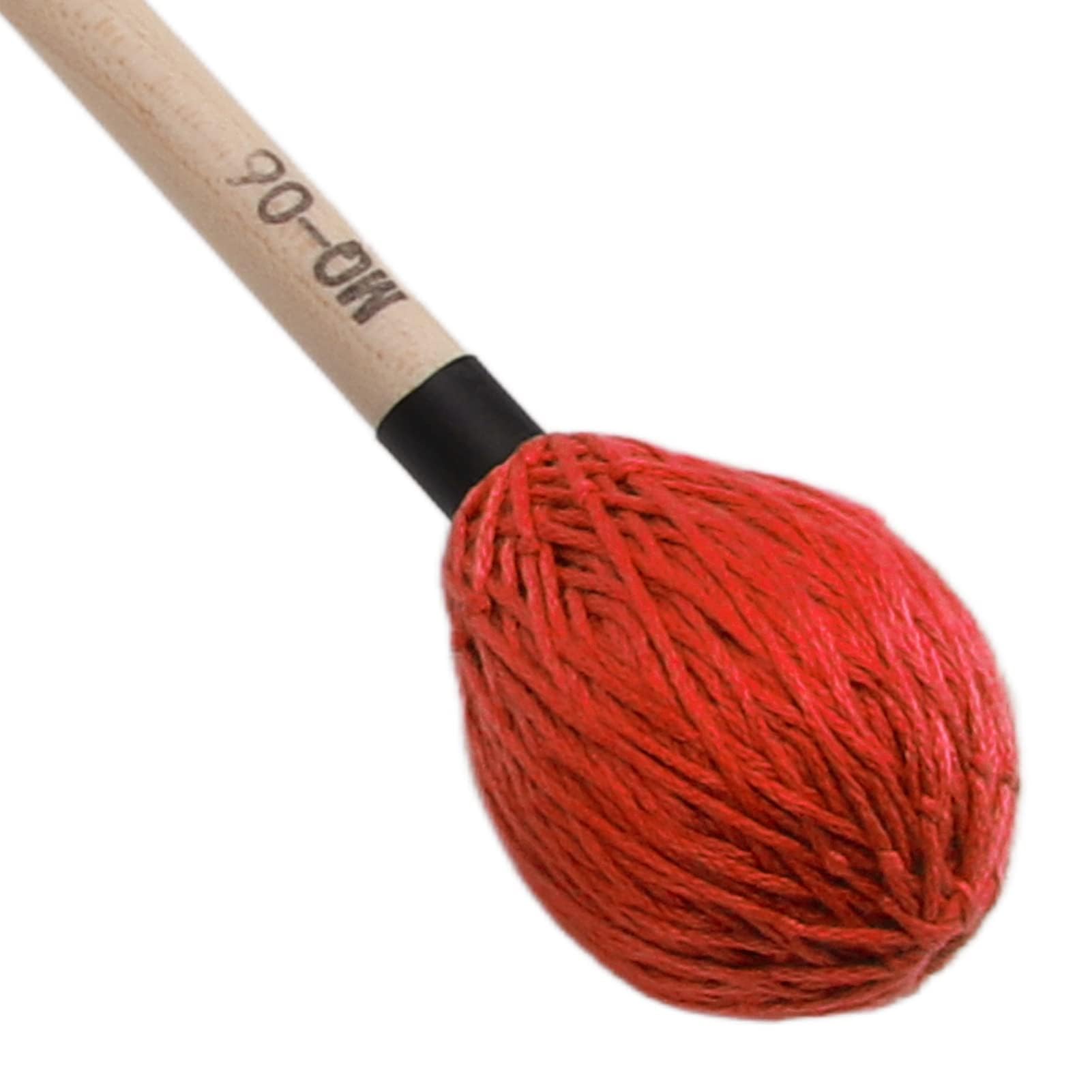 Mazo Medio Duro Mazo de Hilo Duro Liso Juego de 1 Par de Mazos de Marimba Profesionales para Instrumentos de Percusión Cabeza de Arce Resistente al Desgaste (Rojo)