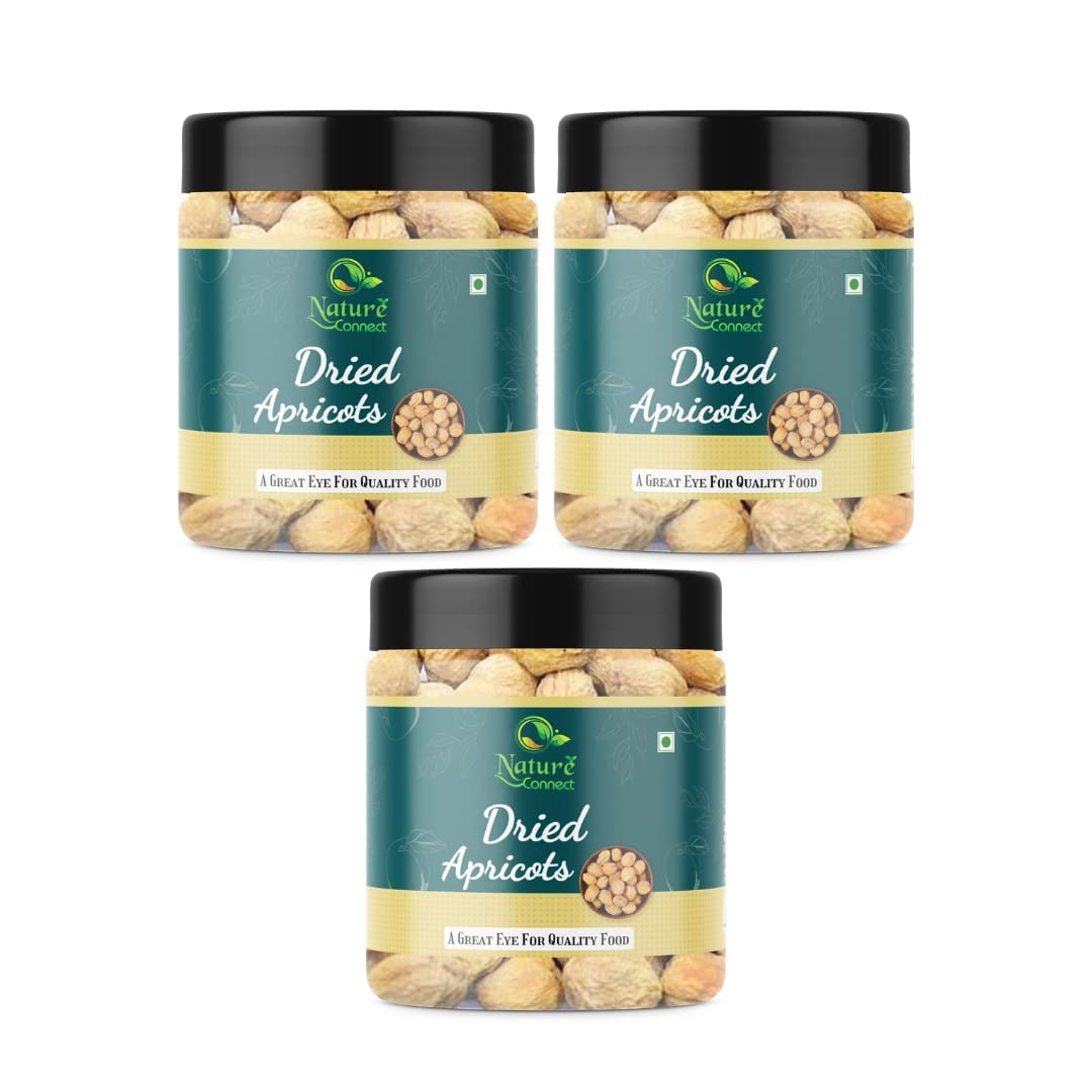 Nature Connect Combo Pack of 3 Turkish Dried Apricot Dry Fruits 250 gms Each Total 750 gms | Dried Apricot Soft and Big Size Khumani | Apricots without shell |Khumani Khubani [Jar Pack] (B09QSJNTV4) Amazon Price History, Amazon Price Tracker