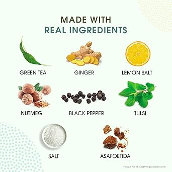 Teabox Premium Detox Green Tea | 100% Whole Leaf Green Tea With Ginger, Salt, Basil, Nutmeg, Pepper And Asafoetida | 0% Bitterness | 50 Tea Bags