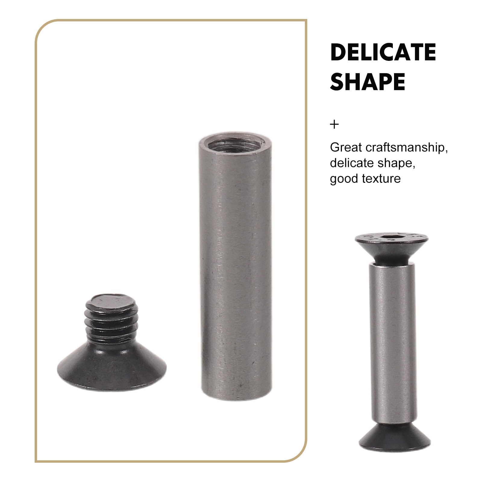 6 tornillos para mango de cuchillo - Tornillos hexagonales para mango de cuchillo de chef para fijación de la hoja - Remaches M4 de acero inoxidable para reparación de herramientas de