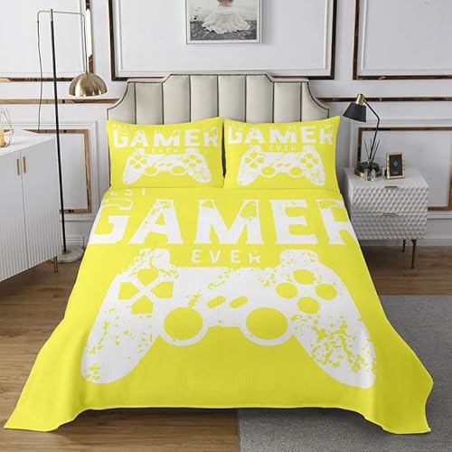 Feelyou Conjunto de colcha para jogos para crianças, meninos e meninas, decoração de sala de jogos,