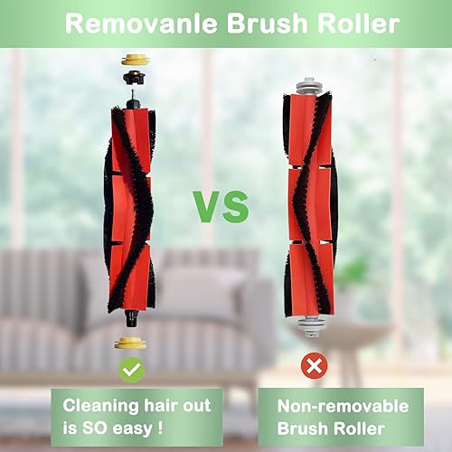 Miniatura 3 de 13 Pack Replacement Parts Compatible for Roborock S6 Pure S6 E4 S4 Max S6 MaxV S5 S5 Max S4 E2 E3 E5 E20 E25 E35 Xiaomi Mijia Robot 1 Main Brush 3