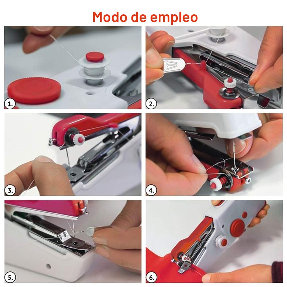Máquina de Coser Portátil, Minimáquina de Coser Eléctrica con Puntada Rápida para Principiantes y Adultos, Fácil de Usar, Adecuada para Coser Ropa, Viajes Familiares y Bricolaje