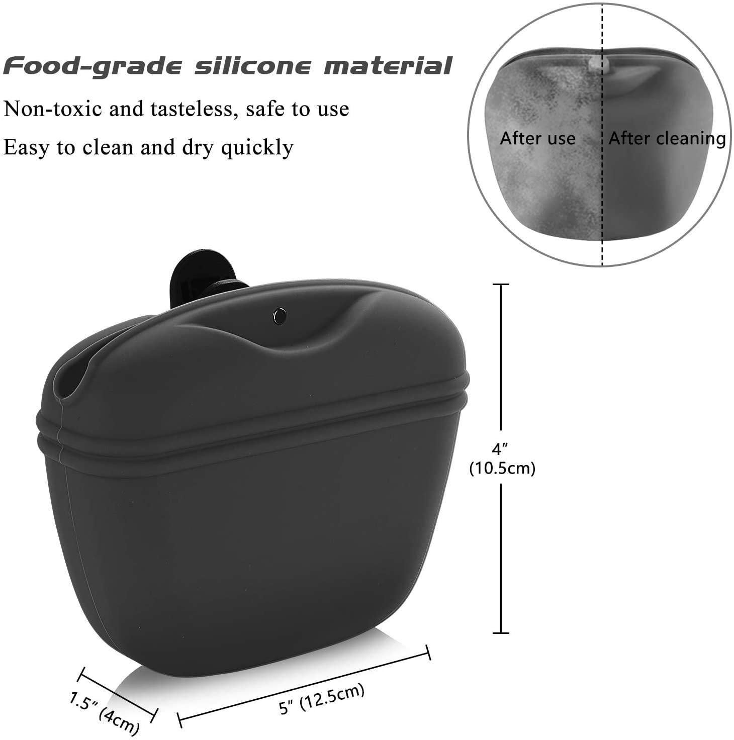 Dog Silicone Treat Pouch Feeder Puppy Bag Clip Waist Pack Accessories Toys Pets pet Bowl Goods Training for Large Small Dogs 1