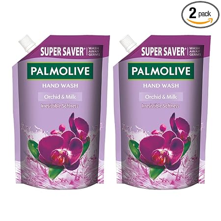 Palmolive Naturals Black Orchid & Milk Liquid Hand Wash, 750ml Refill Pack, Wash Away Germs, Refreshing Fragrance (Pack of 2)