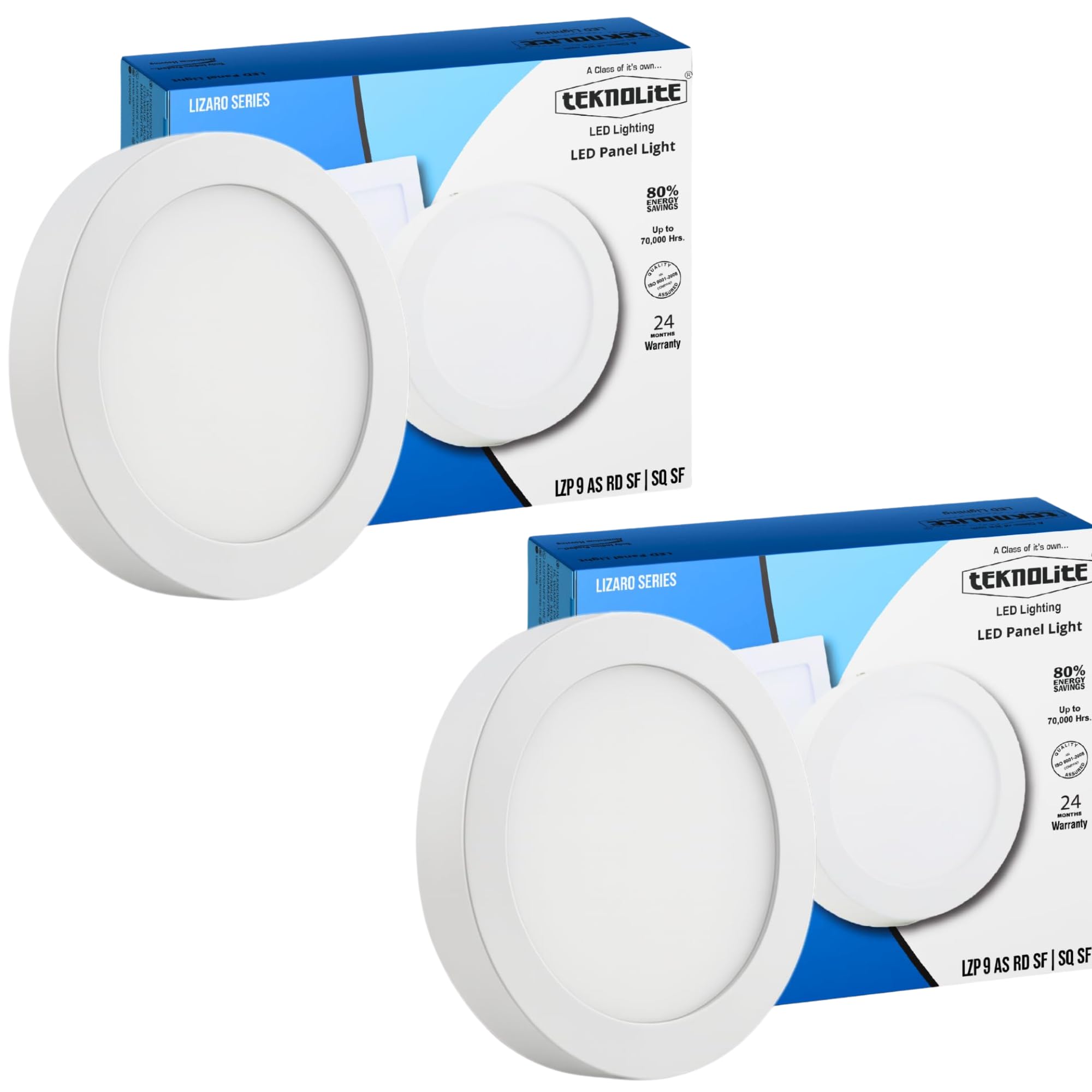 LZP 9W Cool White Round Surface LED Panel Lights Ceiling | Recessed Ceiling Light with 600 Lumens Output | Ideal LED Panel for Home, Office & Bedroom Lighting Pack of 2-image-15