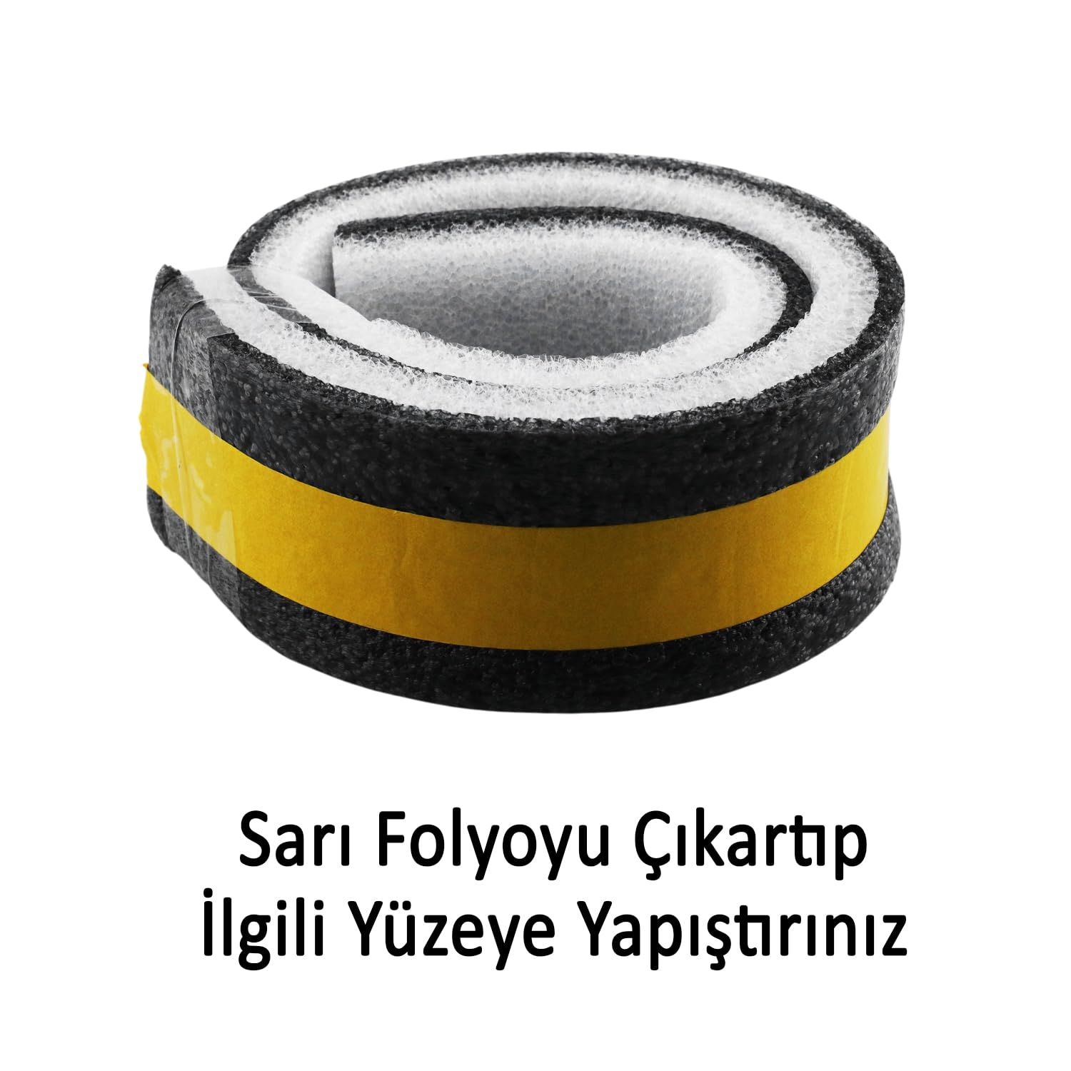5 ADET Yapışkanlı Kapı Altı Eşik Süngeri İnce Köpük Soğuk İzolasyon Bandı Fitili 90 cm