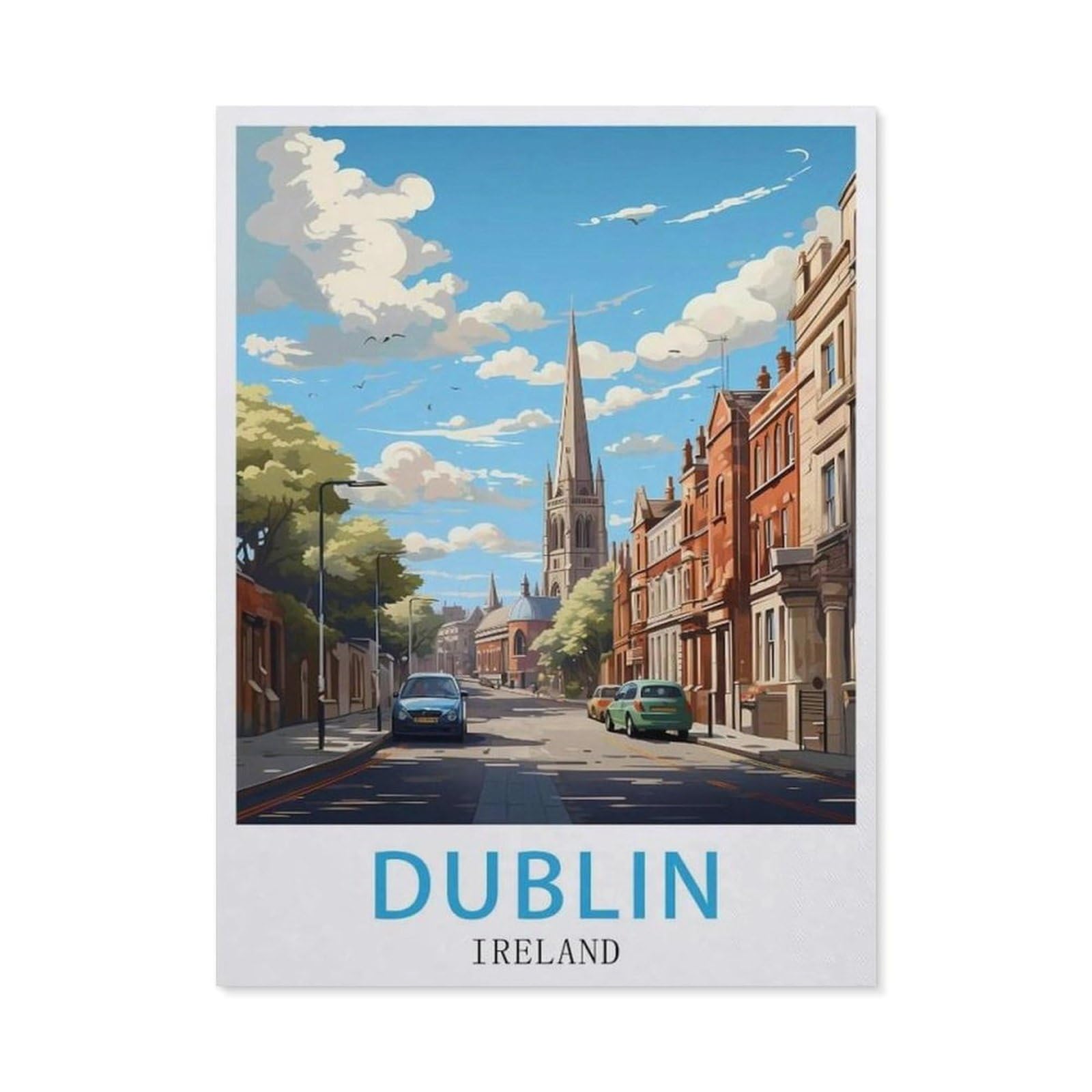 Metal Tin Sign，Dublin Ireland(20x30cm）